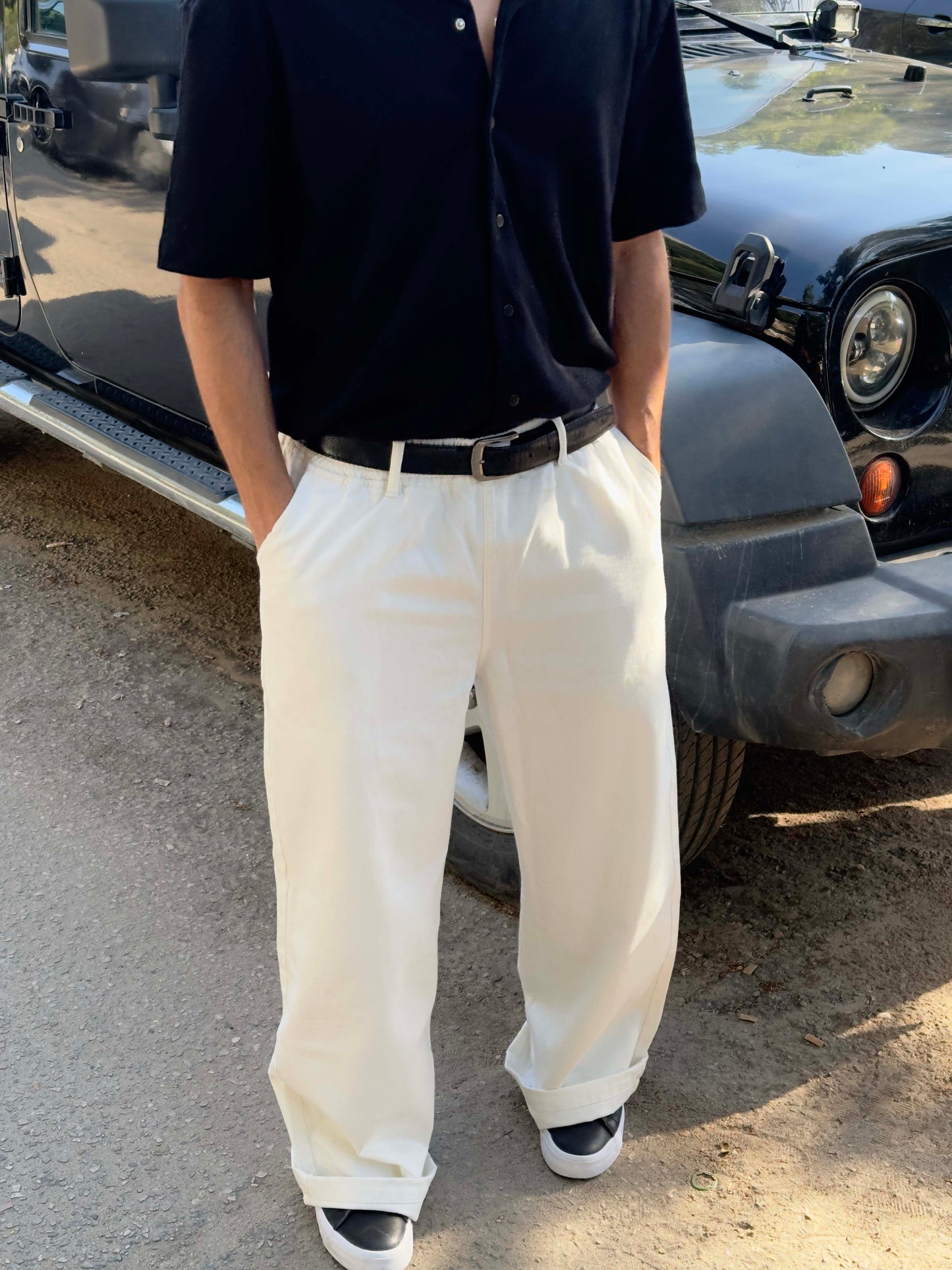 Japanese Worker Pants White