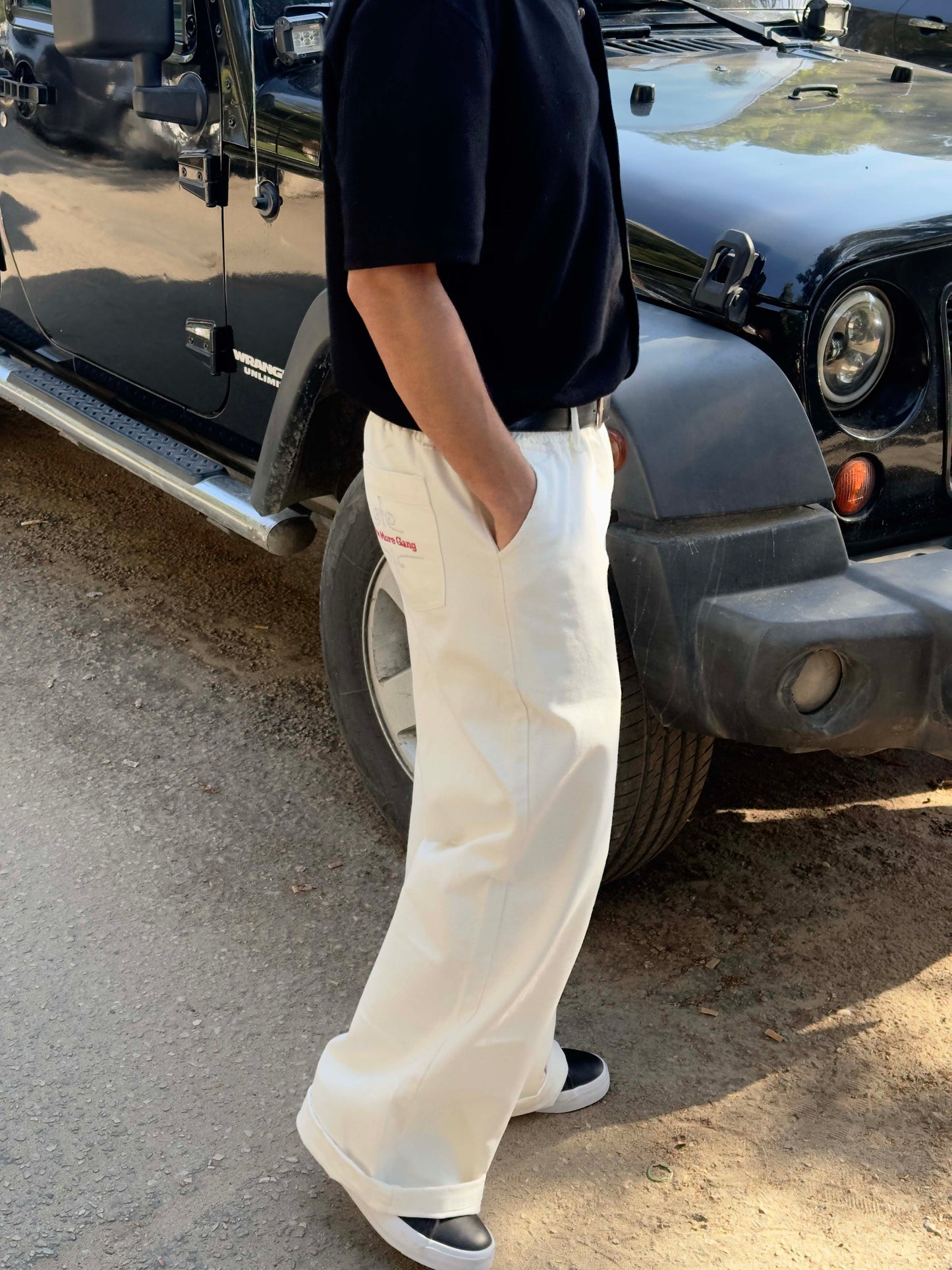 Japanese Worker Pants White