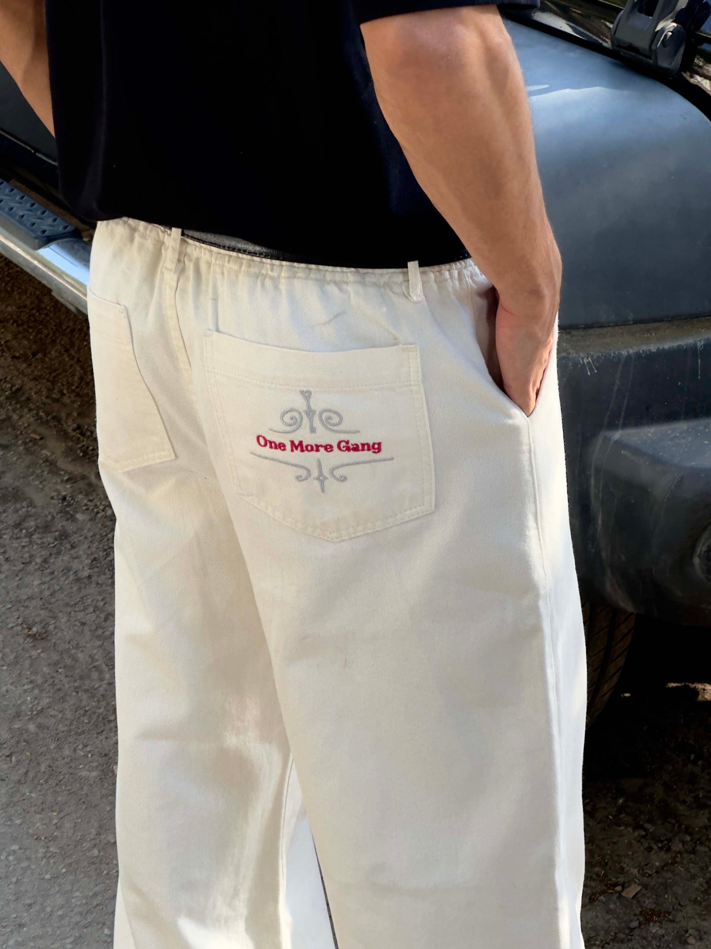 Japanese Worker Pants White