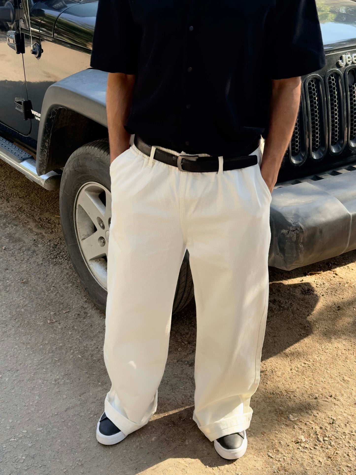 Japanese Worker Pants White