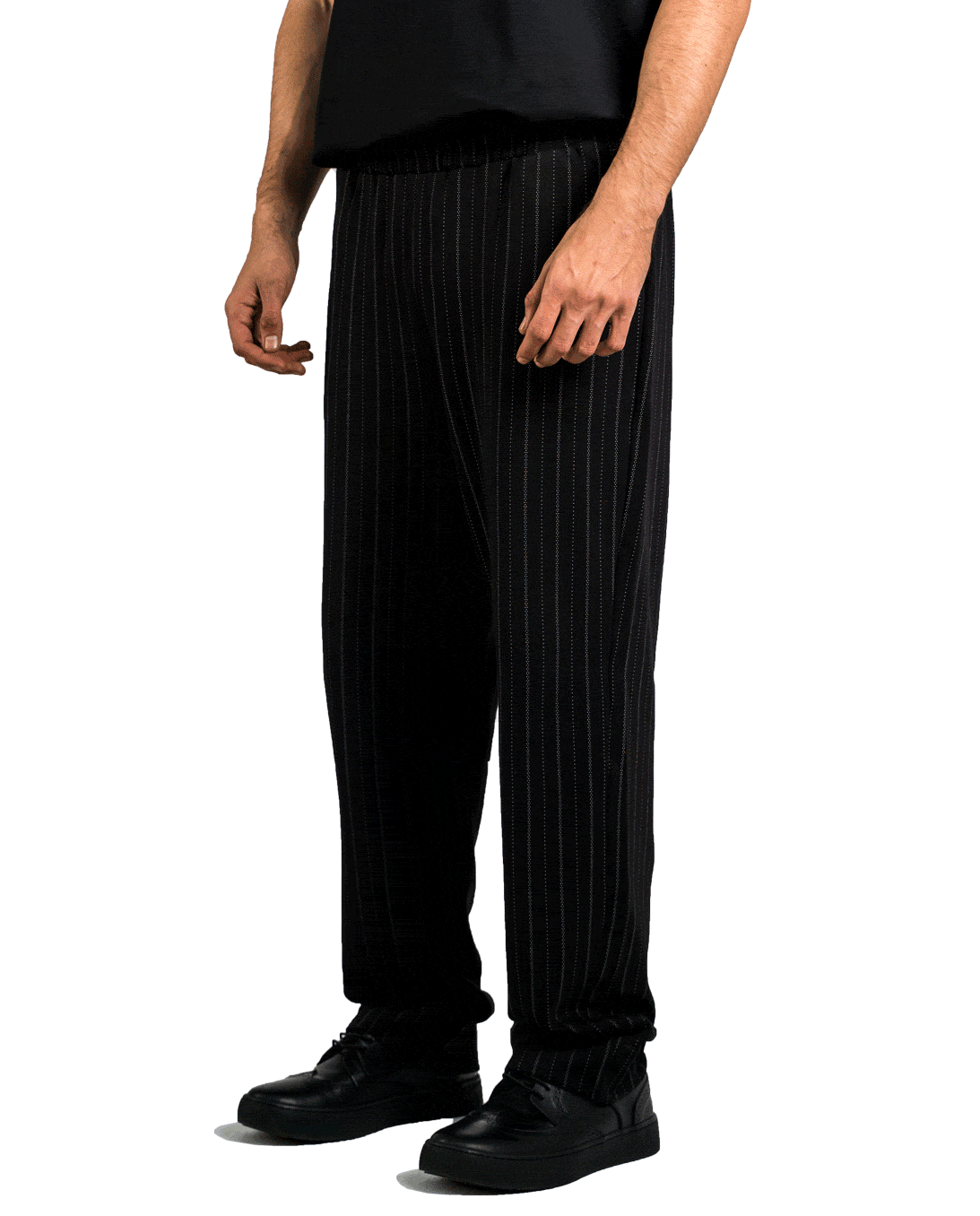 بنطلون Elegante مخطط باللون أسود